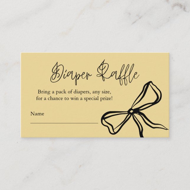 Cartão De Informações Raffle Arco Amarelo-Cinto-Amarelo-Cinto-Fralda (Frente)