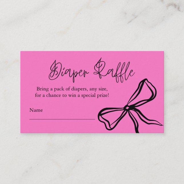 Cartão De Informações Raffle Arco preto-cola-rosa-branca (Frente)