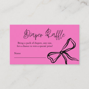 Cartão De Informações Raffle Arco preto-cola-rosa-branca