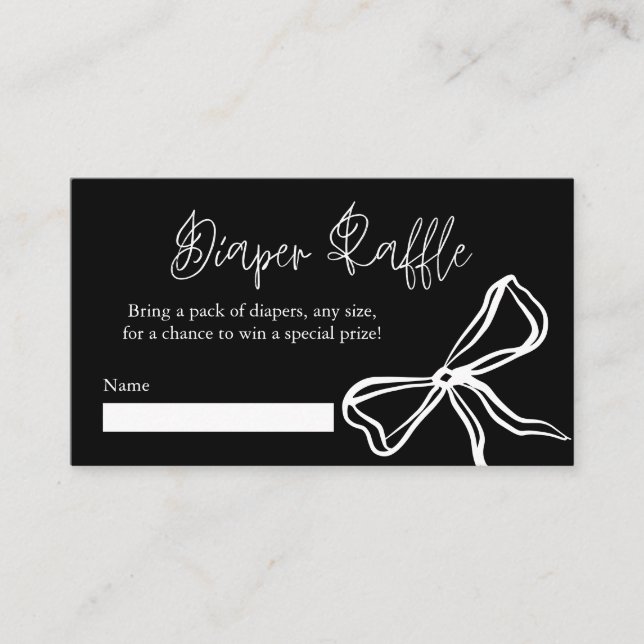 Cartão De Informações Raffle Arco Vermelho Negro Fralda Cinza (Frente)