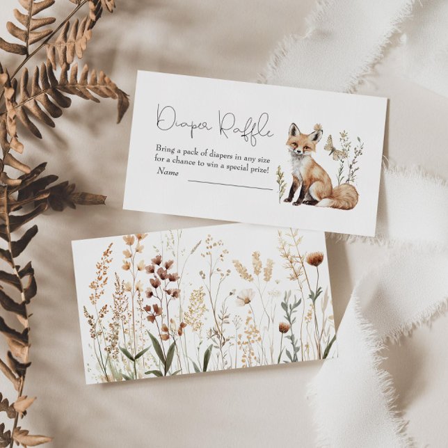 Cartão De Informações Raffle Chá de fraldas (Criador carregado)