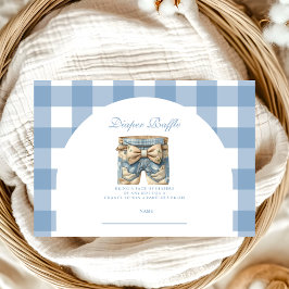 Cartão De Informações Raffle Chá de fraldas Cento de Ponta