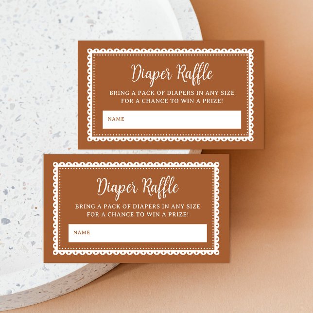 Cartão De Informações Raffle Chá de fraldas Cielito Lindo Mexicano (Criador carregado)