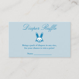 Cartão De Informações Raffle Chá de fraldas Coelho Azul