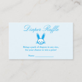 Cartão De Informações Raffle Chá de fraldas Coelho Azul