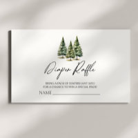 Raffle Chá de fraldas de Árvore Neve de inverno