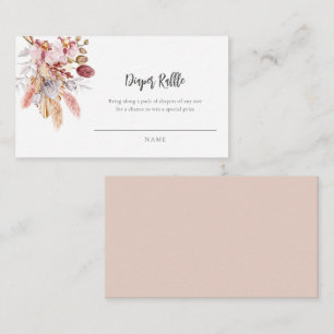 Cartão De Informações Raffle Chá de fraldas de Grass Grass