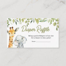 Raffle Chá de fraldas Selva Safari Selvagem