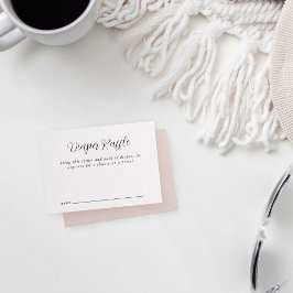 Cartão De Informações Raffle da Fralda de Caligrafia Elegante