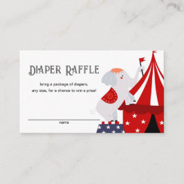 Cartão De Informações Raffle da Fralda de Circo ou Carnaval