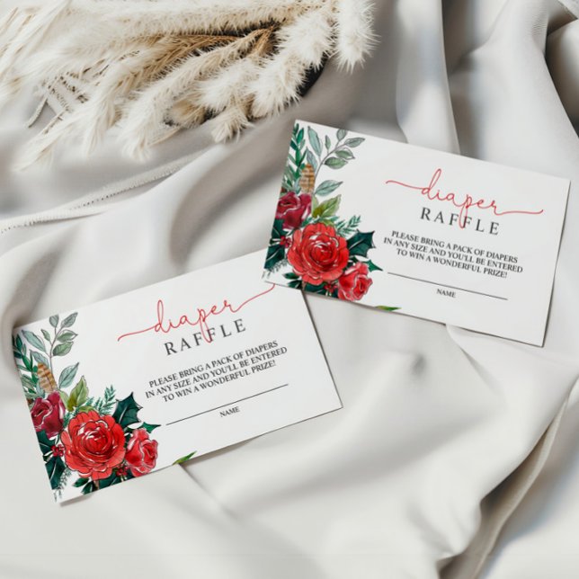 Cartão De Informações Raffle da Fralda de inverno (Criador carregado)