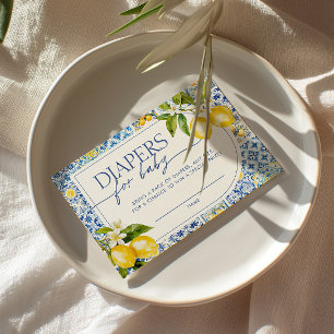 Cartão De Informações Raffle da Fralda de Limão do Mediterrâneo Amalfi