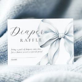 Cartão De Informações Raffle da Fralda do Chá de fraldas azul