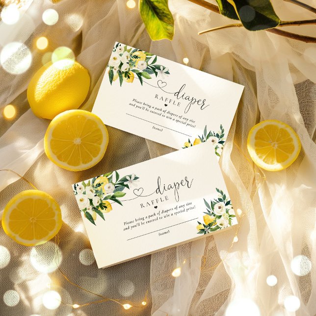 Cartão De Informações Raffle da Fralda do Mediterrâneo-limão (Criador carregado)