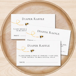 Cartão De Informações Raffle de Fralda de Abelhas