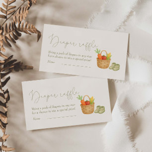 Cartão De Informações Raffle de Fralda de Chá de fraldas crescido localm