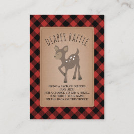 Cartão De Informações Raffle de Fralda de Chá de fraldas de veado