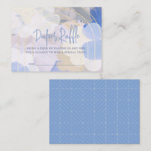Cartão De Informações Raffle de Fralda de Gouache na Nuvem 9