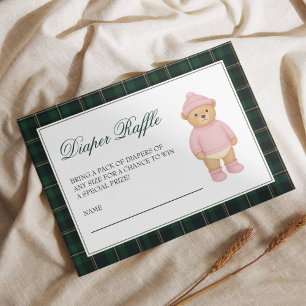 Cartão De Informações Raffle de Fralda de Urso de Pré-Disquete
