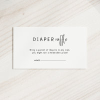 Raffle de Fralda Neutro Moderno Simples