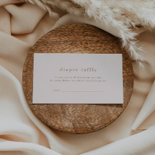 Cartão De Informações Raffle de Fralda Simples, Rosa Dourado, ROWAN