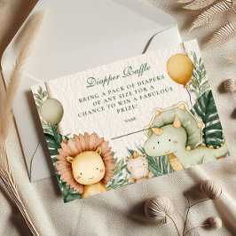 Cartão De Informações Raffle Dino Jungle