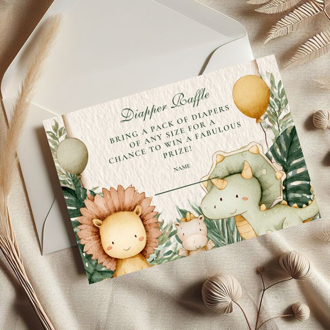 Cartão De Informações Raffle Dino Jungle (Criador carregado)