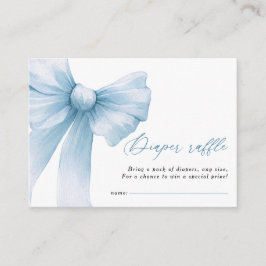 Cartão De Informações Raffle Fralda Arco Azul Moderno