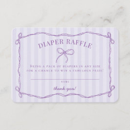 Cartão De Informações Raffle Fralda Arco Coquetel Roxo