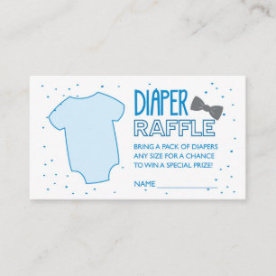 Cartão De Informações Raffle Fralda Azul