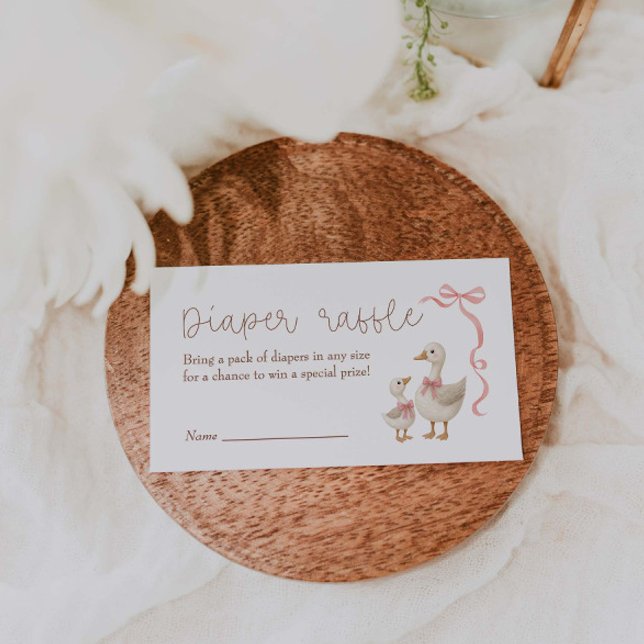 Cartão De Informações Raffle Fralda Chá de fraldas do ganso bobo (Criador carregado)