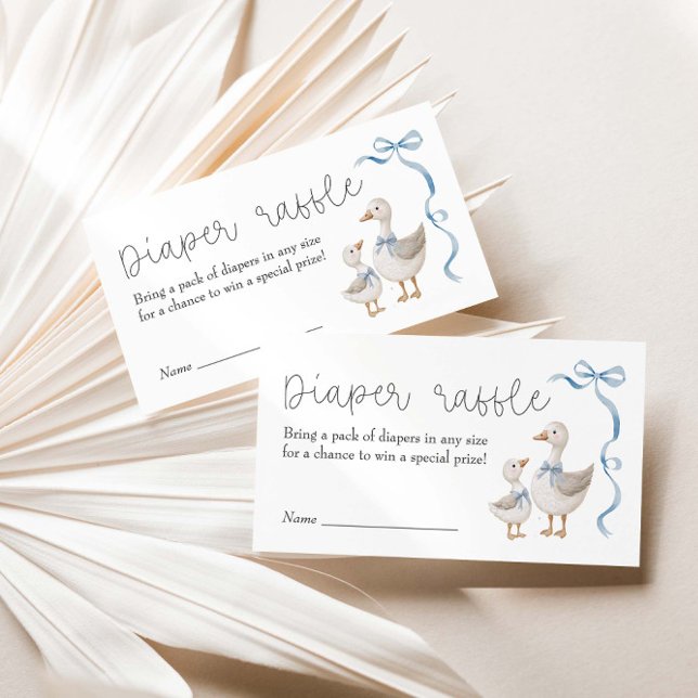 Cartão De Informações Raffle Fralda Chá de fraldas do ganso bobo (Criador carregado)