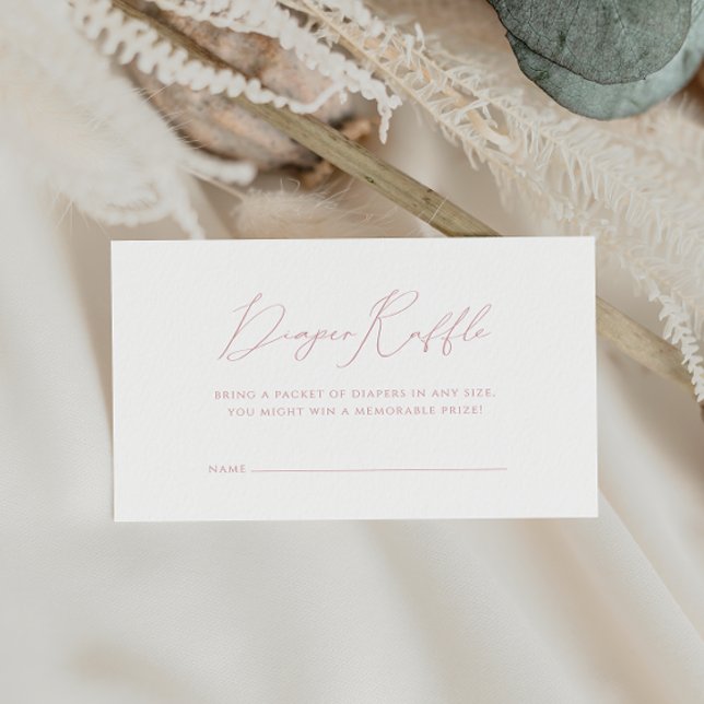 Cartão De Informações Raffle Fralda Chá de fraldas Dusty Whimsic (Criador carregado)