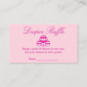 Cartão De Informações Raffle Fralda Chá de fraldas Páscoa Pintinho