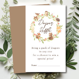 Cartão De Informações Raffle, Fralda da Floresta Encantada