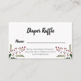Cartão De Informações Raffle Fralda de inverno