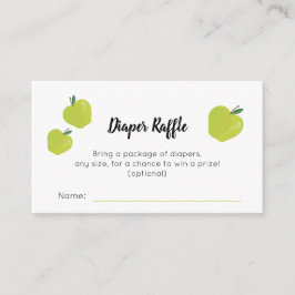 Cartão De Informações Raffle, Fralda de maçã verde
