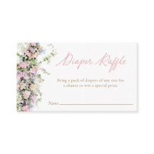 Raffle, Fralda Floral de Chá de fraldas, Rosa