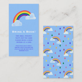 Cartão De Informações Rainbow Raindrops Chá de fraldas Book Request Encl