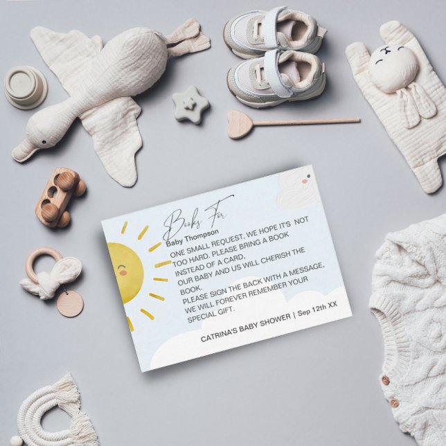 Cartão De Informações Raio de Nuvens Sol Livros para Bebê Pequeno (Criador carregado)