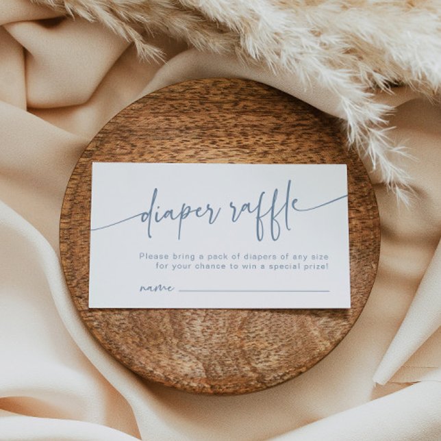 Cartão De Informações Raiva Fralda Azul Dusty Inserir Menino Moderno Mín (Criador carregado)