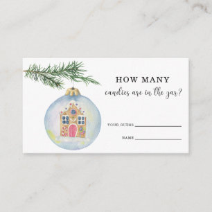 Cartão De Informações Ramo de inverno com brinquedo - adivinhem quantas 