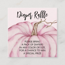 Cartão De Informações Rapariga de abóbora rosa Raffle Fralda bebê