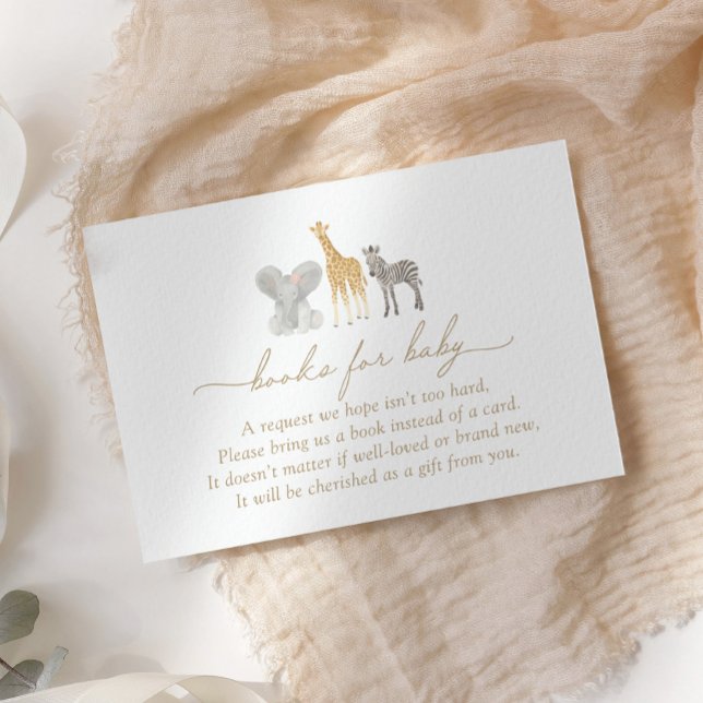 Cartão De Informações Rapariga Safari - Livros de Chá de fraldas para Be (Criador carregado)