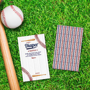 Cartão De Informações Rapazes, Fralda de Chá de fraldas de Baseball Raff