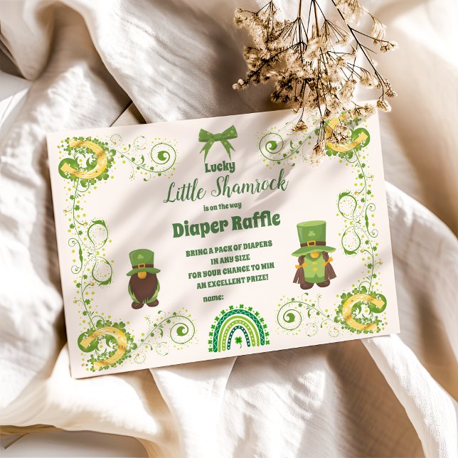 Cartão De Informações Rapfle de Shamrock, uma fralda bonita (Criador carregado)