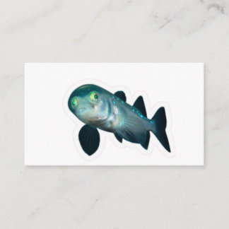 Cartão De Informações Rare Barreleye Deep Sea Fish Transparent Head Stic