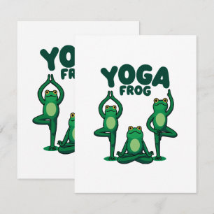 Cartão De Informações Rãs de Yoga