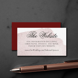 Cartão De Informações Rascunho de Vermelho Site Elegante Modern Waterc