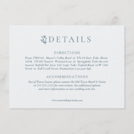 Cartão De Informações Rastreadores Russos com Fraço Floral | Casamento